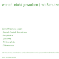 werbt! | nicht geworben | mit Benutzerfreundlichkeit werben