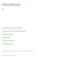 Abmahnung