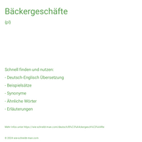 Bäckergeschäfte