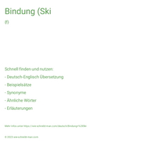 Bindung (Ski