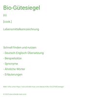 Bio-Gütesiegel