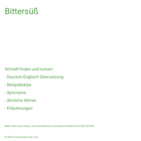 bittersüß