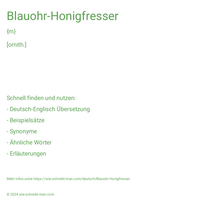 Blauohr-Honigfresser