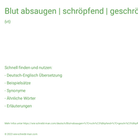 Blut absaugen | schröpfend | geschröpft