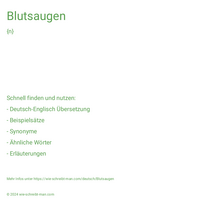 Blutsaugen