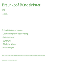 Braunkopf-Bündelnister