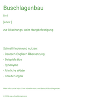 Buschlagenbau