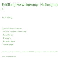 Erfüllungsverweigerung | Haftungsablehnung | Nichtanerkennung der Ausgaben