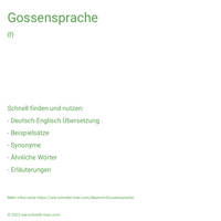 Gossensprache