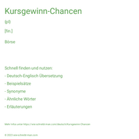 Kursgewinn-Chancen