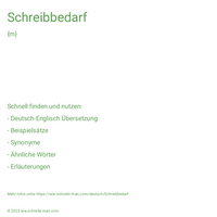 Schreibbedarf