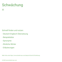 Schwächung