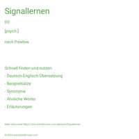 Signallernen