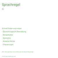 Sprachregel