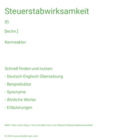 Steuerstabwirksamkeit