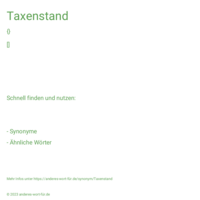 Taxenstand