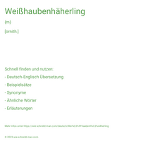 Weißhaubenhäherling