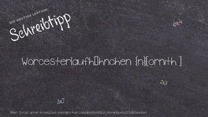 Wie schreibt man Worcesterlaufhühnchen? Bedeutung, Synonym, Antonym & Zitate.