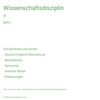 Wissenschaftsdisziplin