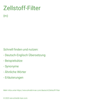 Zellstoff-Filter