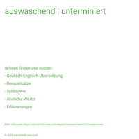 auswaschend | unterminiert