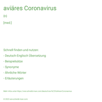 aviäres Coronavirus