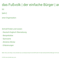 das Fußvolk | der einfache Bürger | an der Basis