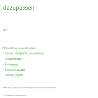 dazupassen