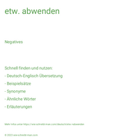 etw. abwenden