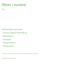 flirren | surrend