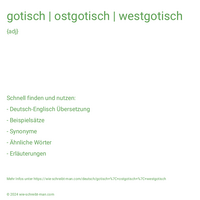 gotisch | ostgotisch | westgotisch