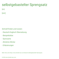 selbstgebastelter Sprengsatz