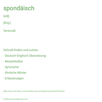 spondäisch