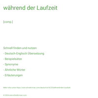 während der Laufzeit