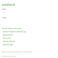 wodurch