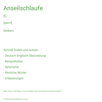 Anseilschlaufe