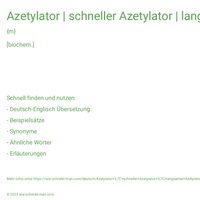 Azetylator | schneller Azetylator | langsamer Azetylator