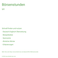 Börsenstunden