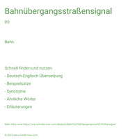 Bahnübergangsstraßensignal