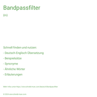 Bandpassfilter