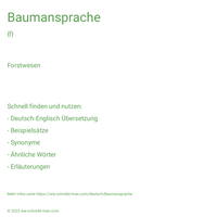 Baumansprache