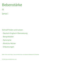 Bebenstärke