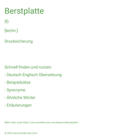 Berstplatte