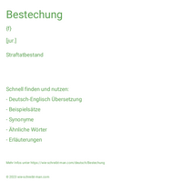 Bestechung