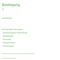 Besteigung