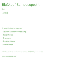 Blaßkopf-Bambusspecht