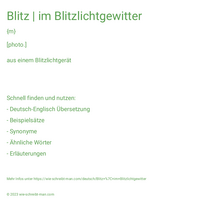 Blitz | im Blitzlichtgewitter