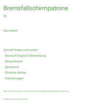 Bremsfallschirmpatrone