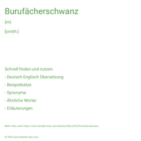 Burufächerschwanz