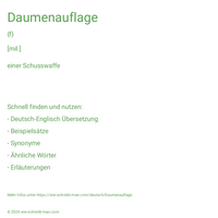 Daumenauflage